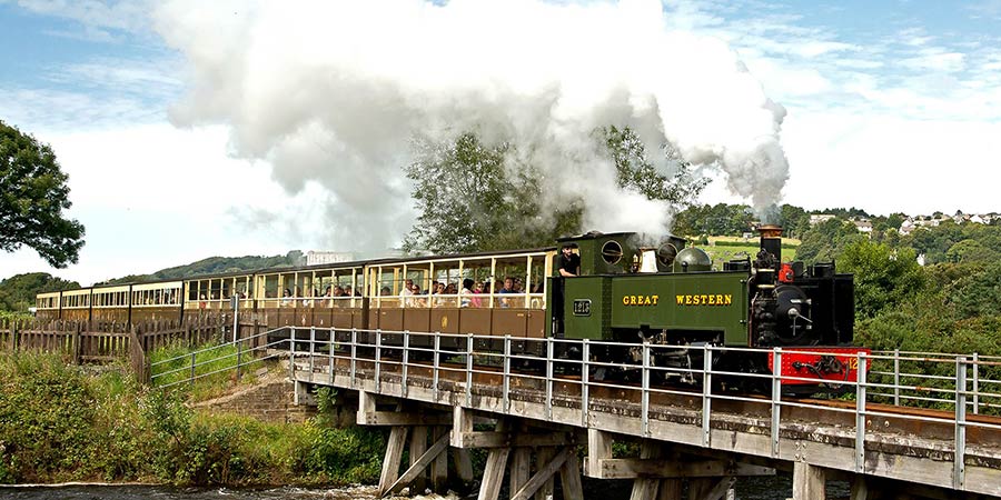 Riding along the Rheidol Valley on a restored steam train